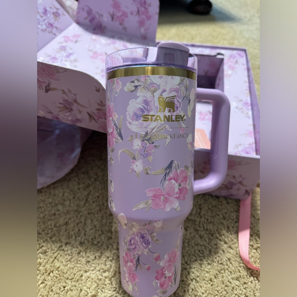 The Stanley X LoveShackFancy Quencher 40oz in Happy Thoughts | BRAND NEW